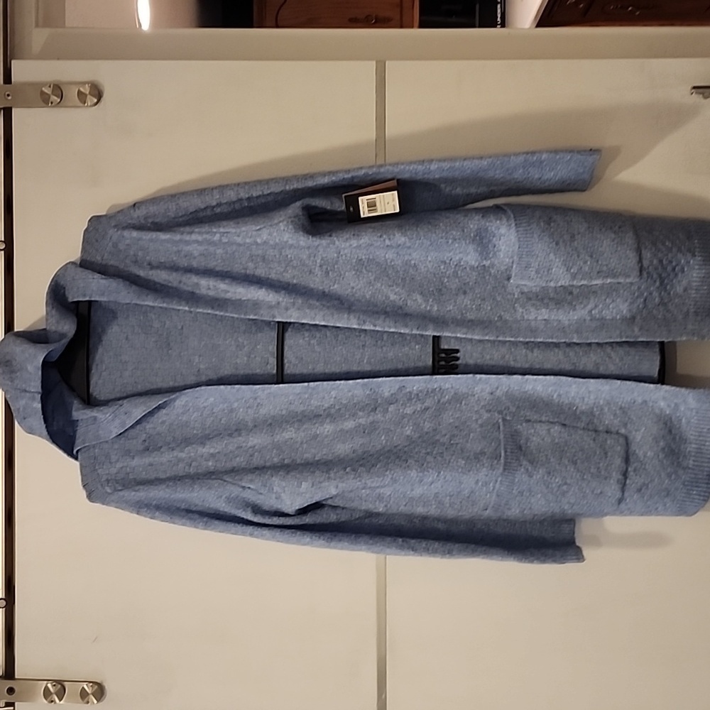 NWT Verve ami hooded blue cardigan size medium